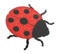 iplusmile decoración de la pared del escarabajo adornos de pared de jardín escarabajo decoración falso escarabajo de metal decoración adorno casero de insectos planchar rojo