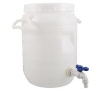 iplusmile Depósito de Agua Portátil con Grifo y Tapa, 10 L, Plástico Blanco | Patios y Picnic, Asa Ergonómica Integrada, Base Estable, Boquilla Práctica, Uso Versátil