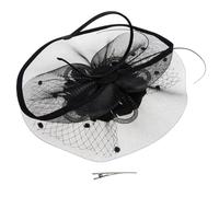 iplusmile Diadema Cabello Delicada de Malla Negra, Tocado Grande para Boda y Fiesta, Accesorio Resistente al Desgaste Adecuado para Cosplay, Cóctel y Tea Party, Banda de Novia Elegante