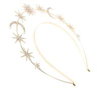 iplusmile Diadema con Halo de Nuestra Señora Luna y Estrella Diadema de Gemas de Imitación Accesorios Cabello de Fiesta Decoración Cabello de Graduación