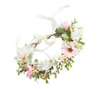 iplusmile Diadema de Flores Margaritas para Novia, Tocado de Boda Vintage de Gasa, Tamaño Único, Ligero y Cómodo, Adecuado para Bodas y Fiestas, Accesorio Floral Romántico