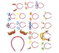 iplusmile Diadema de Oktoberfest para Fiesta 16 Piezas Diseño Divertido de Cerveza Fieltro y Plástico Accesorios para Fotos de Oktoberfest para Mujer y Niña