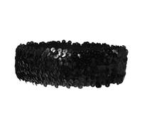 iplusmile Diadema Elástica de Lentejuelas Negra para Mujer y Niña, Brillante y Cómoda, Adecuado para Festivales y Carnavales, Accesorio Deportivo Pelo
