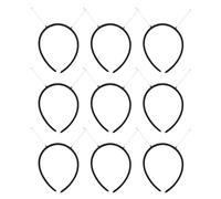 iplusmile Diadema Negra Resorte 9 Piezas para Manualidades DIY Aro Plástico Ligero y Resistente para Cabello Liso Rizado U Ondulado Accesorios para Diademas de Concierto y Disfraces