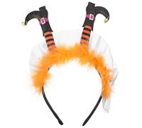 iplusmile Diadema para Fiestas de Halloween Accesorio para Cosplay Mujer Tocado de Bruja Naranja Material Suave y Transpirable Talla Única Ajustable Adecuado para Disfraces y Eventos