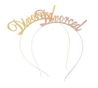iplusmile Diadema para Mujer de Aleación Superficie Lisa y Brillante, 2 Unidades, Diseño Simple y Elegante para Fiesta Temática de Divorcio