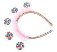 iplusmile Diadema para Niñas Piruleta Rosa Accesorio para Fiestas Infantiles y Cumpleaños Diadema Navideña Ligera y Cómoda para Uso en Parques y Eventos Temáticos Candyland Diseño de