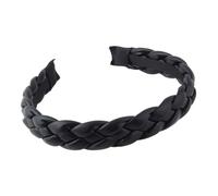 iplusmile Diadema Trenzada Ancha Pu Para Mujer, Accesorio Decorativo Cabello Negro, Diseño Cruzado, Para Fiesta y Uso Diario, Tocado Creativo Duradero