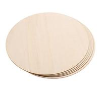 iplusmile Discos de Madera sin Tratar de 35 CM, 5 Unidades para Bricolaje y Colgantes Decorativos, Ideales para Pintar y Crear Adornos Únicos