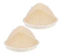 iplusmile Entrenador de Baño para Mascotas Pequeñas 2 Piezas Bandeja Sanitaria Grande y Diseño Compacto para Jaulas Interiores