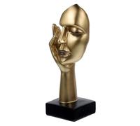 iplusmile Escultura de Rostro Femenino Resina Decoración Minimalista para Sala de y Oficina Figura Delicada y Moderna para Hogar