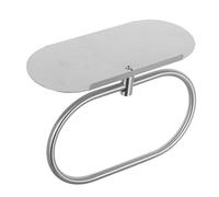 iplusmile Estante para Toallas de Baño Adhesivo Inoxidable con Soporte de Anillo Ovalado y Estante de Almacenamiento Montaje Pared sin Taladro para Organización y de Espacio Baño Moderno