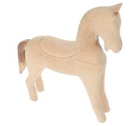 iplusmile Estatua de Caballo de Madera, Modelo de Caballo para Pintar, Madera, Khaki, Superficie Lisa, Diy, 8,2x6,7 Pulgadas, Amantes del Arte, Decoración del Hogar y Educación