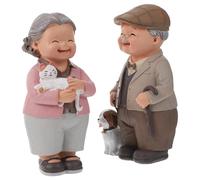 iplusmile Estatua de Resina de Ancianos Pequeña Figura Decorativa para Aniversario y Obsequio de Cumpleaños Adorno Compacto para Decoración del Hogar y Micro Paisajes