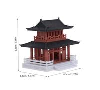 iplusmile Estatua Pagoda Mini Doble Diseño Vintage para Decoración Zen Asiática Micro Paisajes y Jardines
