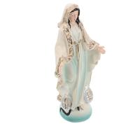 iplusmile Estatua Virgen María Resina Miniatura Escultura Católica para Decoración de Hogar y Altar Figura Devocional Madre para Entrada y Regalo Navideño