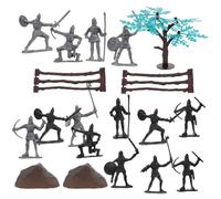 iplusmile Figuras Soldados de Plástico Miniaturas Militares Antiguas con Accesorios Juguetes Soldaditos para Decoración de Mesa de Modelo Soldado y Realista