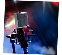 iplusmile Filtro Antiviento para Micrófono con Malla Metálica y Marco de Protector de Saliva para Grabaciones para Streaming Canto y Voice Over