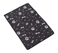 iplusmile Funda para Asiento de Coche para Perros Alfombrilla Antideslizante y Transpirable Protector Duradero para Mascotas Diseño Huesos y Negras