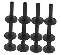 iplusmile Fundas Para Platillos De Batería 12 Piezas Con Brida Accesorios De Tambor Fundas De Plástico Para Platillos Kit De Batería Color Negro
