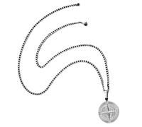 iplusmile Gargantilla de Metal Colgante de Brújula Vintage en Acero Inoxidable, Símbolo de Aliento y Brújula Espiritual para Mujer en Estilo Hip Hop