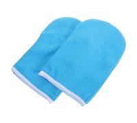 iplusmile Guantes de Cera Parafina para Spa Tamaño Grueso Azul Borde Claro Calentadores de Manos Hidratantes para Cuidado Profesional en Spa