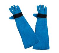 iplusmile Guantes de Protección para Mascotas Resistentes a Mordeduras de Sintético para Cuidado y Aseo y Gatos Mangas Largas Azul