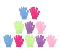 iplusmile Guantes Exfoliantes para Ducha 10 Piezas, Guantes para Limpiar el Cuerpo de Nylon, Manoplas de Baño Multicolor para Exfoliación Corporal y Masaje, Accesorios Color Color Aleatorio