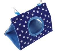 iplusmile Hamaca Colgante para Jaula de Pájaros Tamaño S Cama Nido Transpirable Azul Estrellas Material Resistente al Agua para Periquitos y Loros Pequeños Accesorio Práctico para Aves
