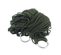 iplusmile Hamaca de Cuerda Colgante Portátil de Nylon Verde, Fuerte y Ligera para Senderismo y Relajarse Junto Piscina, Cama de Jardín Cómoda y Resistente