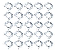 iplusmile Hebillas Metálicas Galvanizadas Color Plata para Embalaje 100 Alta Resistencia y Seguridad para Cargas Pesadas para Flejes y Abrazaderas Industriales