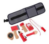 iplusmile Herramientas de Bombero de Madera para Cinturón Porta Herramientas y Extintor de Juguete Equipo de Simulación para rol y Entrenamiento Infantil Accesorios para Interior y Exterior