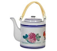 iplusmile Hervidor de Cerámica Tetera Retro 700ml Blanco, Forma de Ave, Asa Cómoda y Fácil Llenado, para Uso en Hogar y Restaurante
