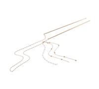 iplusmile Horquilla Pelo de Doble Cadena Borlas Accesorio Vintage Estilo Chino Palillo Cabello Resistente y Decorativo para Bodas Fiestas y Uso Diario