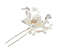 iplusmile Horquilla U Forma de Flor para Novias Accesorios de Pelo para Bodas Decoración Elegante con Cristales para Novias y Damas de Honor