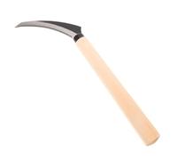 iplusmile Hoz para Desherbar de Tamaño Medio con Hoja Dentada de Acero Inoxidable Mango de Madera Ergonómico Herramienta Multifuncional para Jardín Pesca y Camping Cortador Manual para