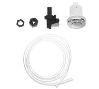 iplusmile Interruptor de Presión de Aire Neumático Microinterruptor Incorporado, Botón Pulsador para Triturador de Basura, Kit de 32 Piezas Tubo de Aire, Compatible para Cocina y Bañera Spa