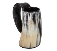 iplusmile Jarra de Cerveza Vikinga Grande de 200 Ml con Forma de Cuerno Pequeño de Resina, Taza para Beber Estilo Nórdico Medieval para Fiestas y Uso en Hogar