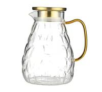 iplusmile Jarra de Vidrio de Gran Capacidad para Bebidas Frías Jarra con Diseño de para Filtrar para Oficina y Hogar