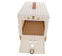 iplusmile Jaula Plegable para De Plástico Abs Diseño Compacto y Tres Puertas Bandeja Extraíble Entrenamiento y Supervisión Casa