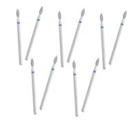 iplusmile Juego de 10 Brocas de Diamante para Uñas en Plata, Material Diamante, Cambio Rápido y Eliminación de Cutículas, Adecuado para Uso en Casa y Aplicación de Arte en Uñas