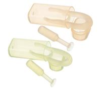 iplusmile Juego de 2 Pinzas y Aplicadores de Silicona para Lentes de Contacto, Herramienta Portátil de Succión, Tamaño Compacto, Colores Amarillo y Verde, para Inserción y Extracción Segura