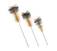 iplusmile Juego De 3 Cepillos Cilíndricos para Tubos De Ensayo y Frascos De Reactivos, Cerdas Suaves Sin Rayar, Tamaño Grande, Mediano y Pequeño, Cepillos De Limpieza para Laboratorio Científico