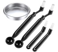iplusmile Juego de 5 Cepillos de Limpieza para Cafetera Espresso, Kit Portátil de Plástico Mango Corto y Largo para Uso Diario y Limpieza