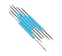 iplusmile Juego de 6 Herramientas Auxiliares para Soldar Placas de Circuitos Impresos Acero al Carbono Teñido Doble Punta Color Azul Ayuda para Soldar Electrónica y Reparación