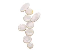 iplusmile Juego De 9 Piezas De Botones Para Tecla De Saxofón Alto, Tenor y Soprano, Carcasa Blanca Brillante, Accesorios Ligeros y Compatibles Para Reparaciones y Mantenimiento De Saxofones