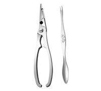 iplusmile Juego De Herramientas para Comer Cangrejos 2 Piezas Alicates y Aguja De Acero Inoxidable 304 Mango Ergonómico Antideslizante para Mariscos Uso Doméstico