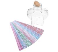 iplusmile Juego de Tiras de Papel con Diseño de Figuras para Origami con Frasco de Vidrio, Adorno para Habitación Infantil y Fiesta, Mejora Habilidades Motoras y Fácil de Transportar