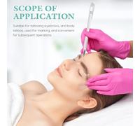 iplusmile Juego Profesional de Bolígrafos para Mapeo y Marcador de Cejas, 12 Piezas Resistentes al Agua Cuerpo Transparente, Adecuado para Técnicos de Belleza y Maquilladores