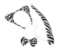 iplusmile Juegos de Tocados de Cebra Talla Única Adultos para Cosplay Conjunto de 2 Diadema y Lazo, Tejido y Plástico en Eventos de Moda y Disfraces